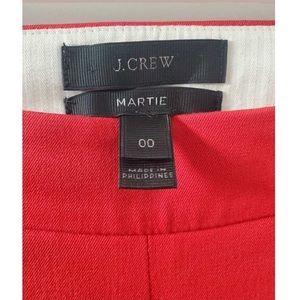 J. Crew Mattie pants *RED*